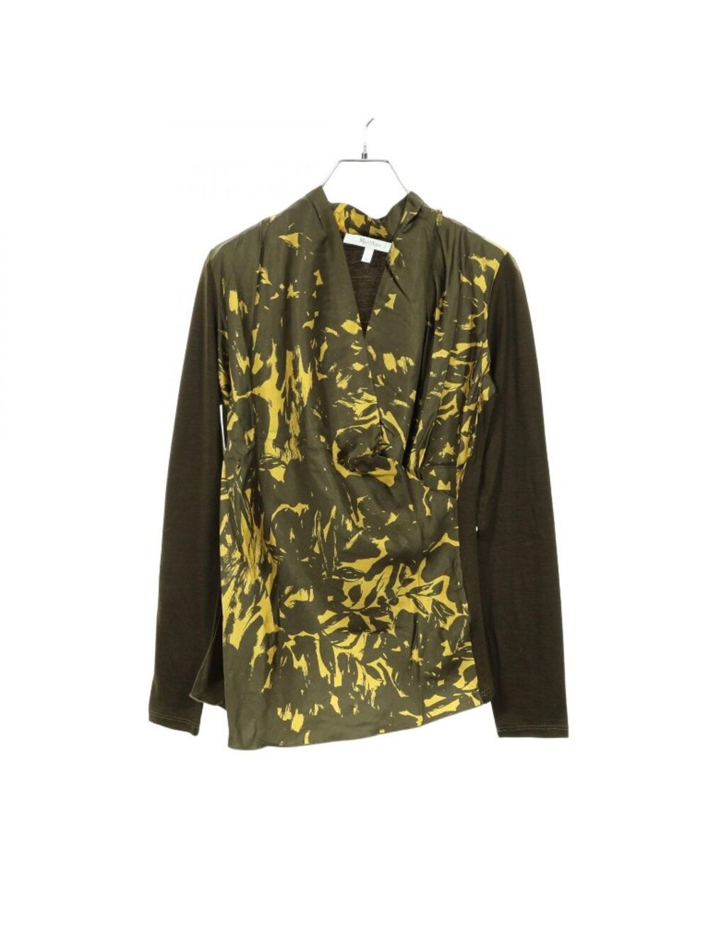 Max Mara Top Contrast Wool Silk Top